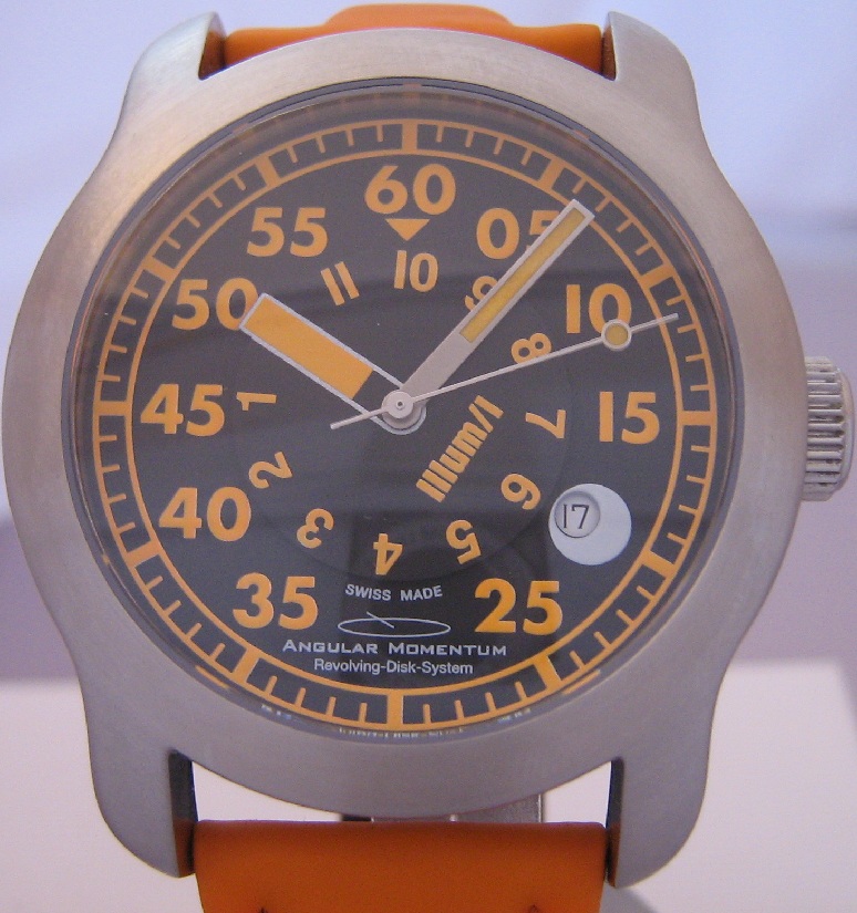 Angular Momentum Illum I Divers Watch, Black Dial With Rubber Strap