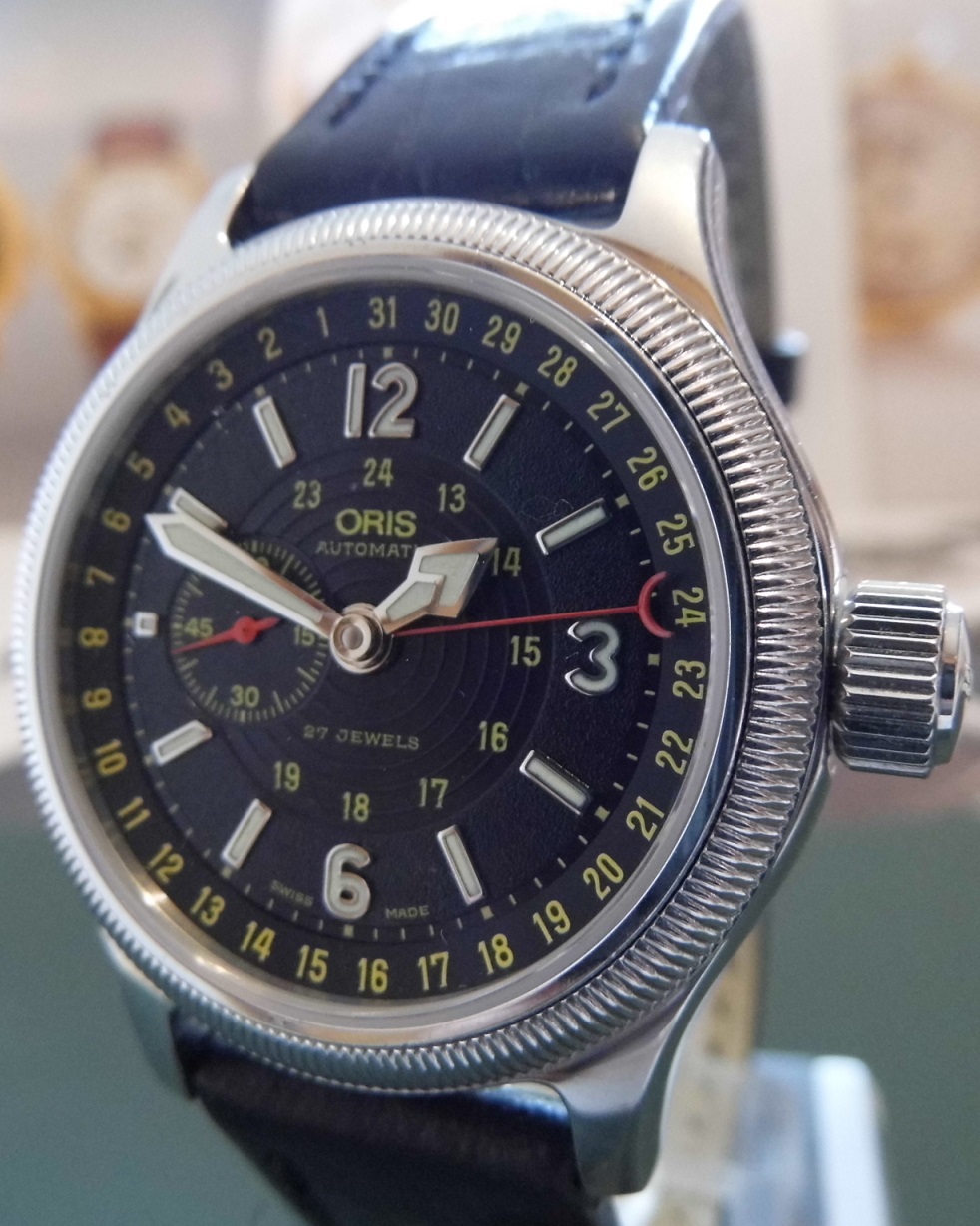 Oris Big Crown Commander, Black Dial, Leather Strap