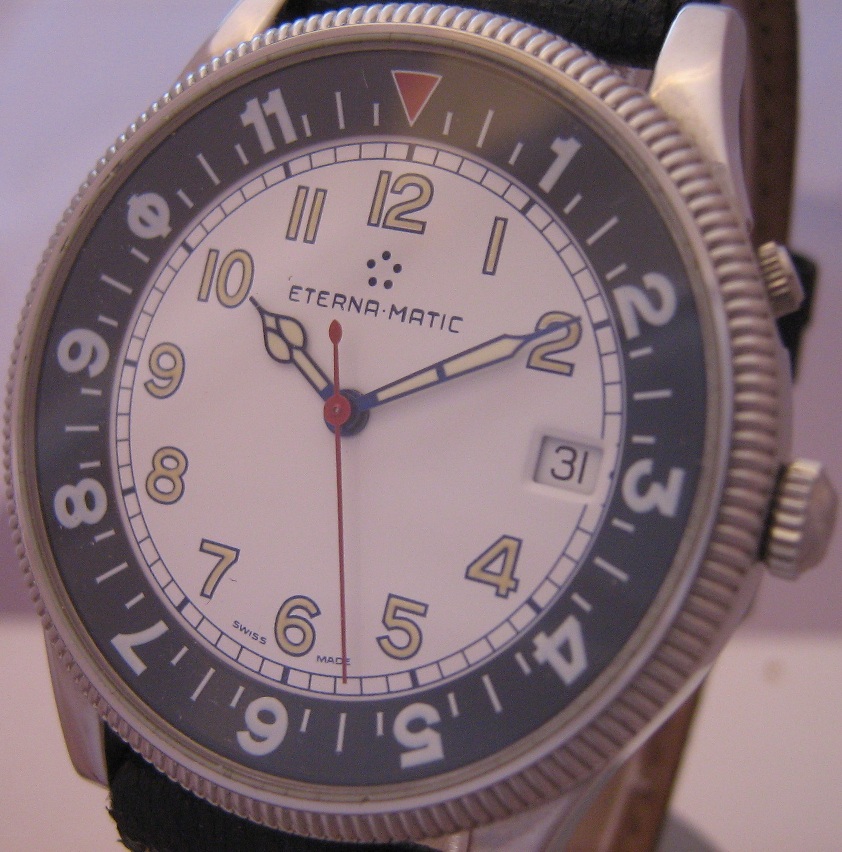 Eterna Les Historiques Airforce, White Dial, Leather Strap
