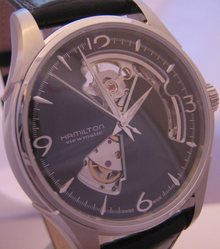 Hamilton Jazzmaster Open Heart Automatic, Black Dial, Leather Strap