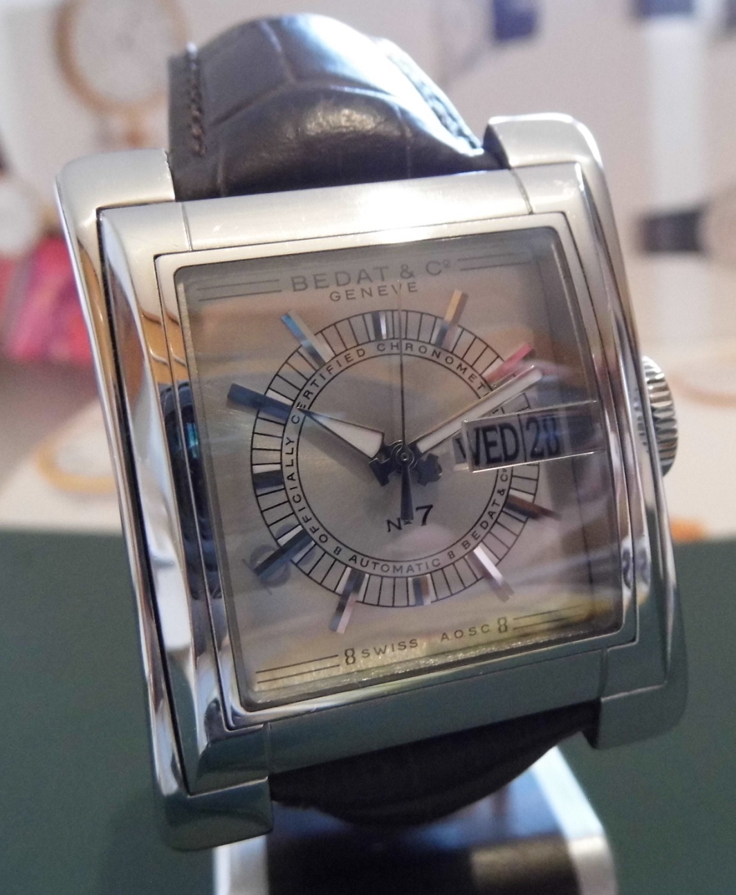 Bedat & Co No 7 Automatic, Silver Dial, Leather Strap