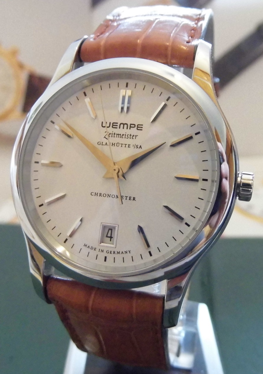 Wempe Zeitmeister Chronometer, White Dial, Leather Strap