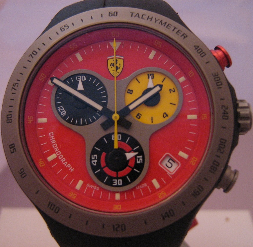 Scuderia Ferrari Jumbo Red Chronograph, Red Dial, Rubber Strap
