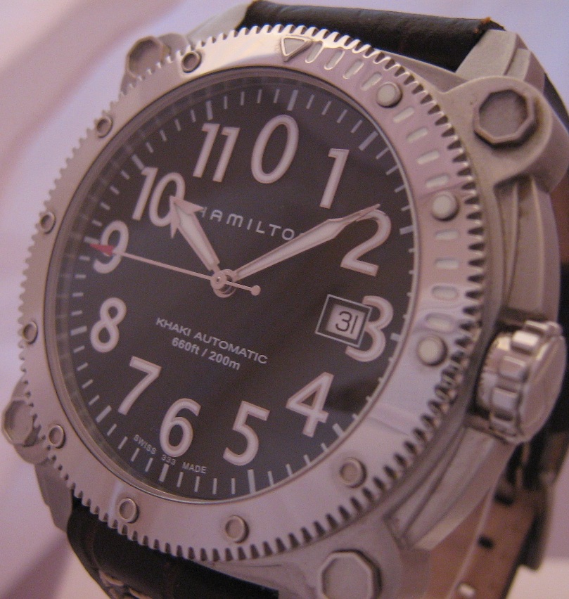 Hamilton Below Zero Automatic, Black Dial, Leather Strap