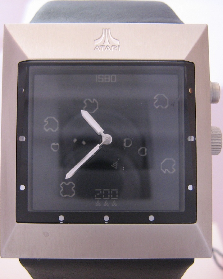 Fossil Atari Asteroids Limited Edition Watch, Black Dial, Leather Strap 