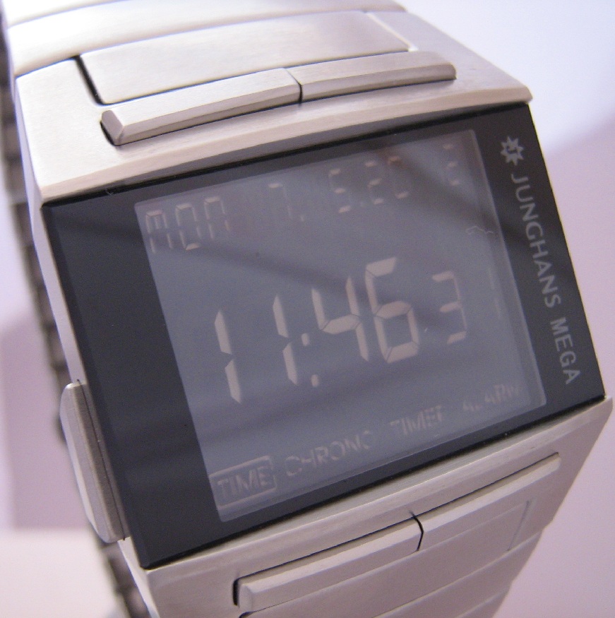 Junghans Mega 1000 Radio Controlled Watch, Black Dial With Bracelet