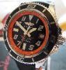 Breitling Superocean 42 Orange Ltd Edition, Black Dial, Leather Strap