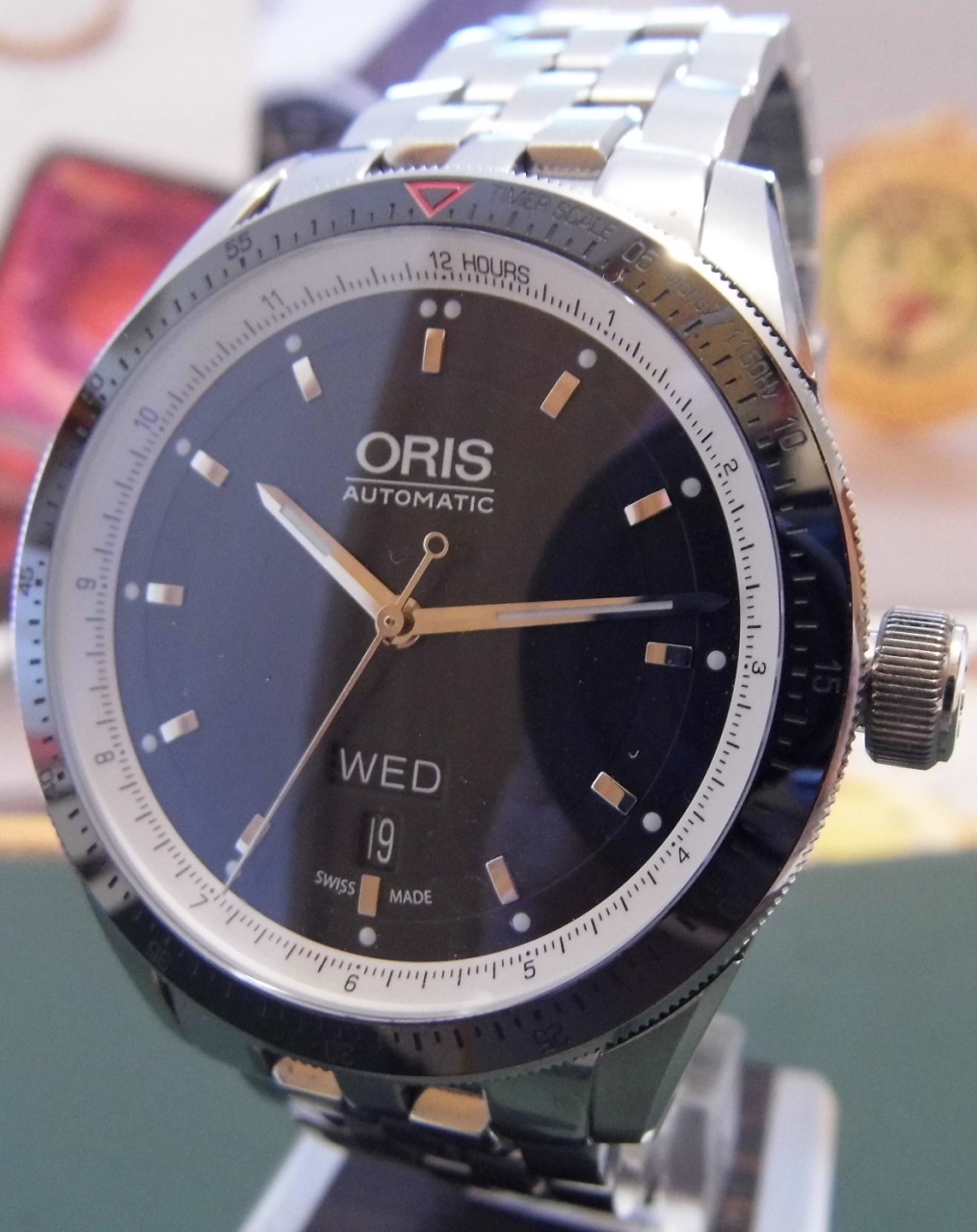 Oris Artix GT Day Date, Black Dial, Bracelet