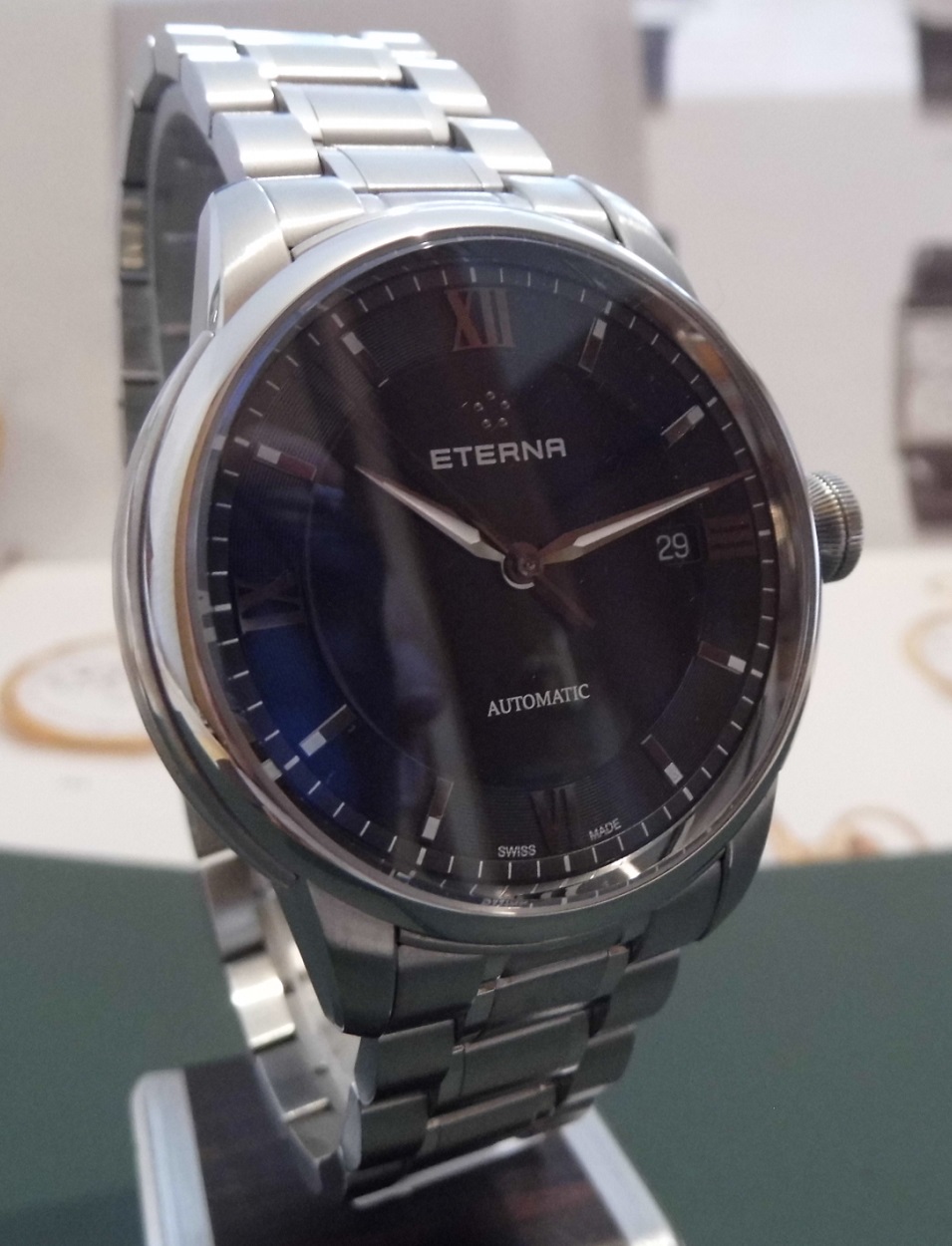 Eterna Adventic Automatic, Black Dial, Bracelet