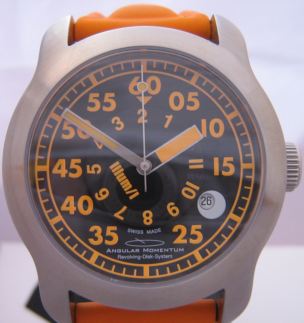 Angular Momentum Illum I Divers Watch, Black Dial With Rubber Strap