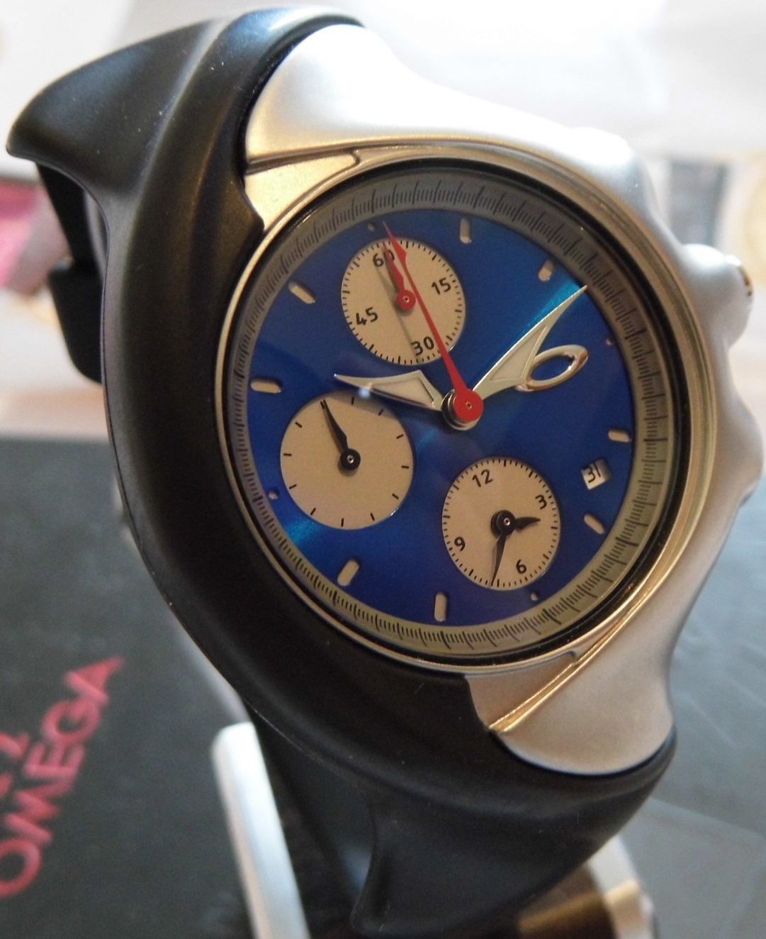 Oakley Detonator Chronograph, Blue Dial, Rubber Strap