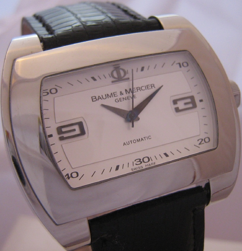 Baume & Mercier Hampton City, Silver Dial, Brown Strap