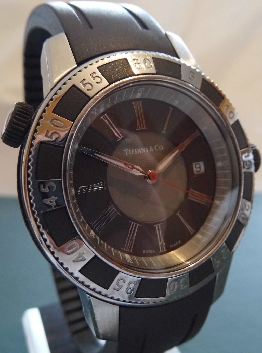 Tiffany T57 Quartz Resonator, Grey Dial, Rubber & Steel Straps