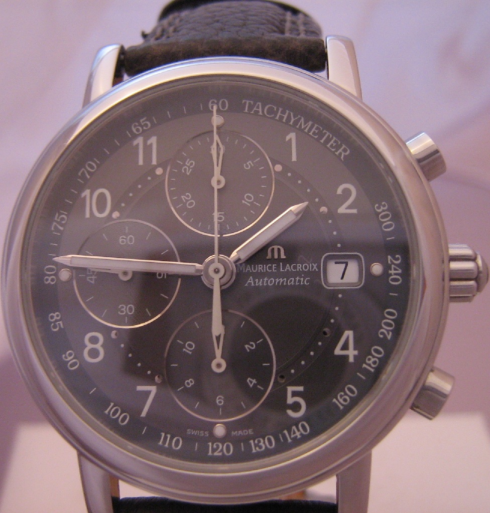 Maurice Lacroix Les Classiques Automatic Chronograph, Grey Dial, Leather Strap