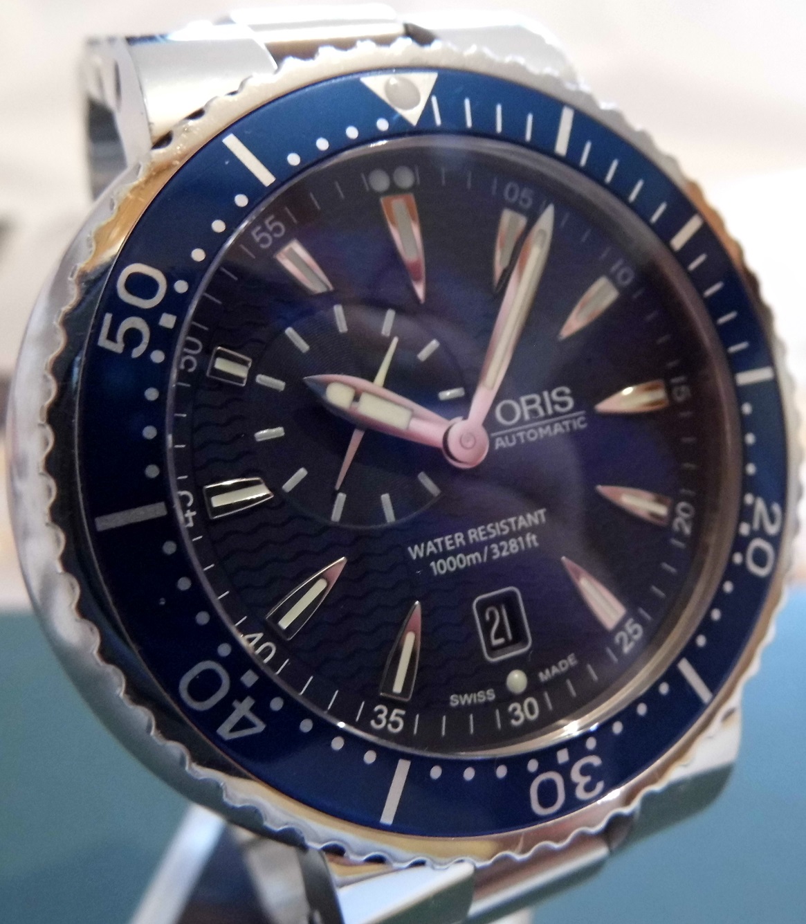 Oris Divers Small Seconds, Blue Dial, Steel Bracelet