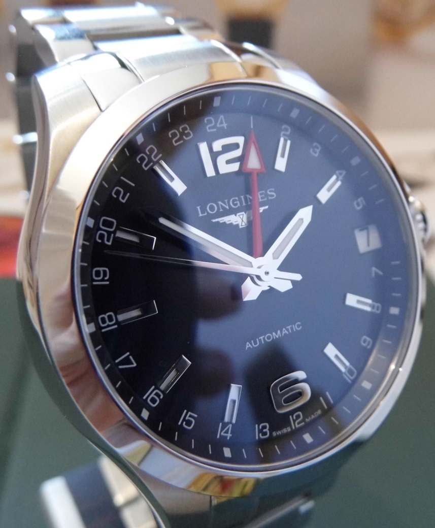 Longines Conquest GMT, Black Dial, Bracelet