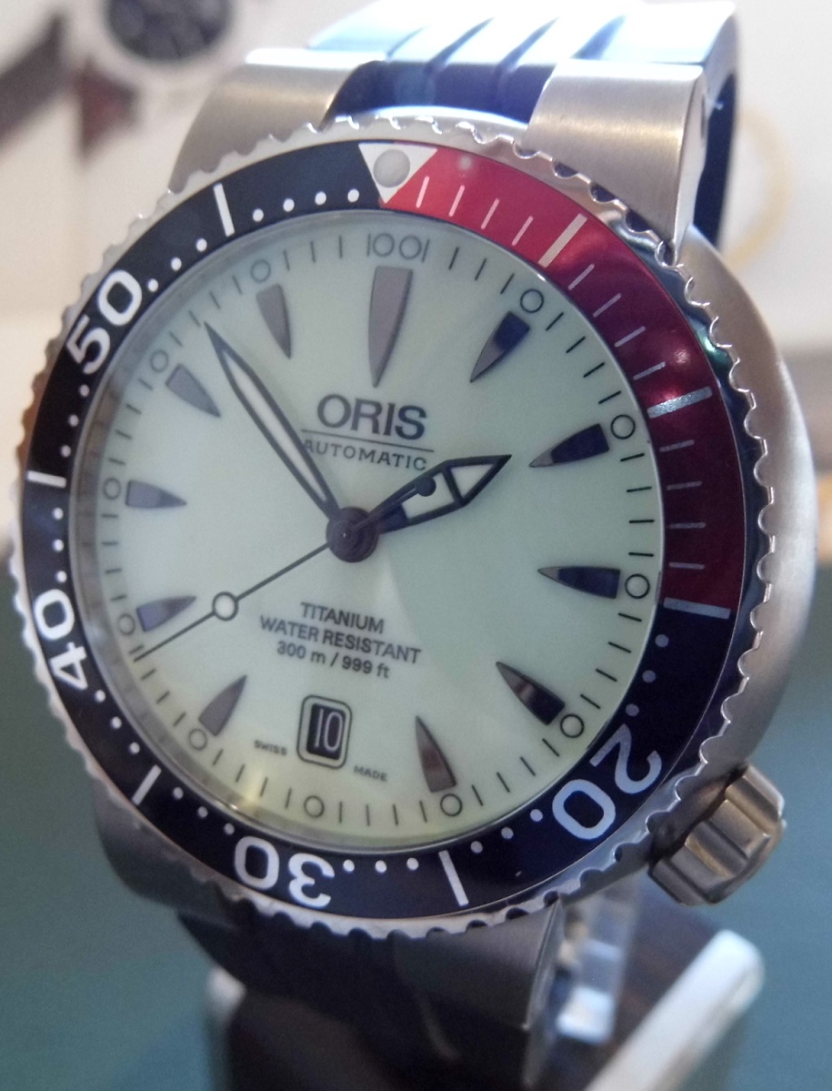 Oris TT1 300M Titanium Divers, Lume Dial, Strap 