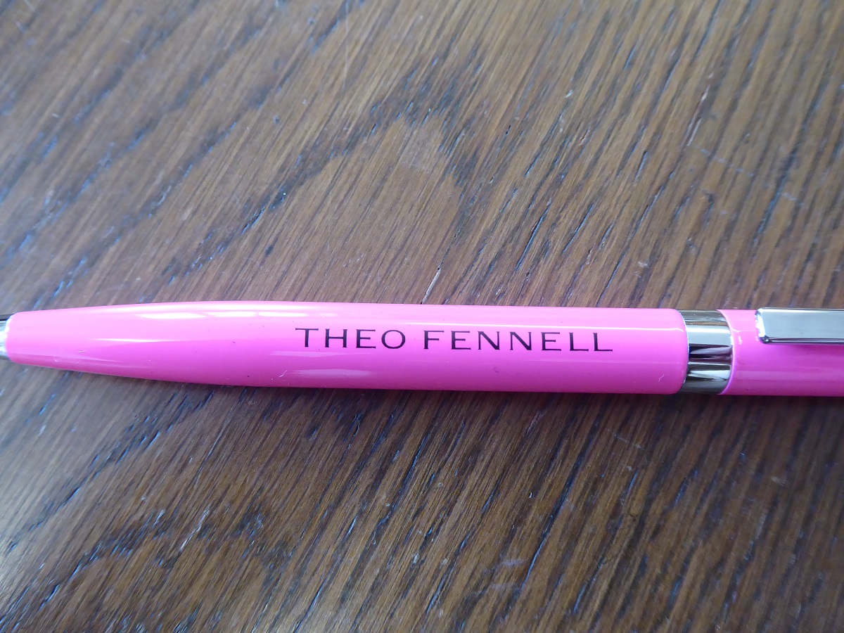 A Theo Fennell Pink Enamel & Stainless Steel Pen