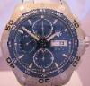 Tag Heuer Aquaracer Chronograph, Blue Dial,  Steel Bracelet & Rubber Strap