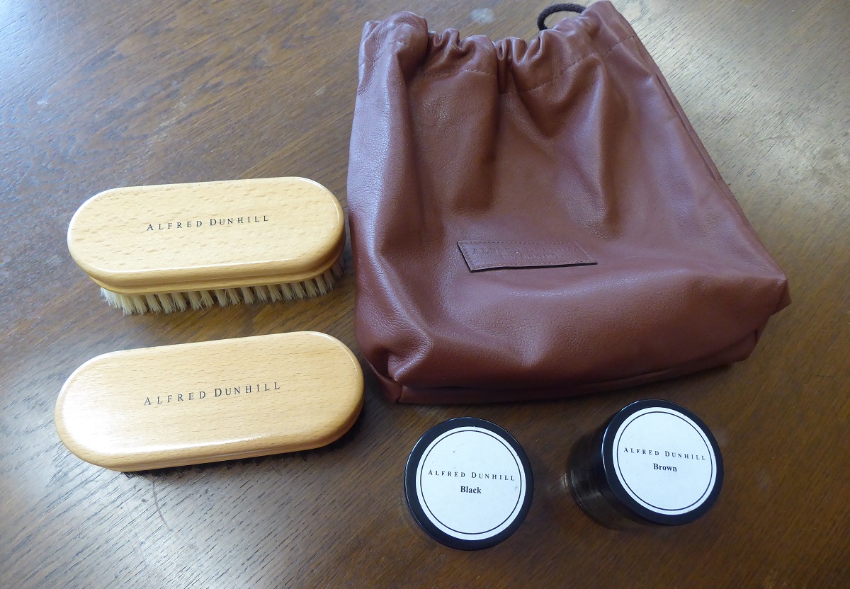 An Alfred Dunhill Leather Polish Kit