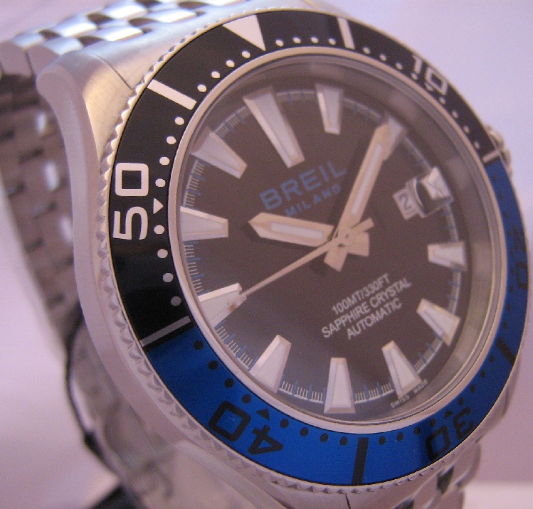 Breil Manta Automatic Watch, Black Dial With Steel Bracelet