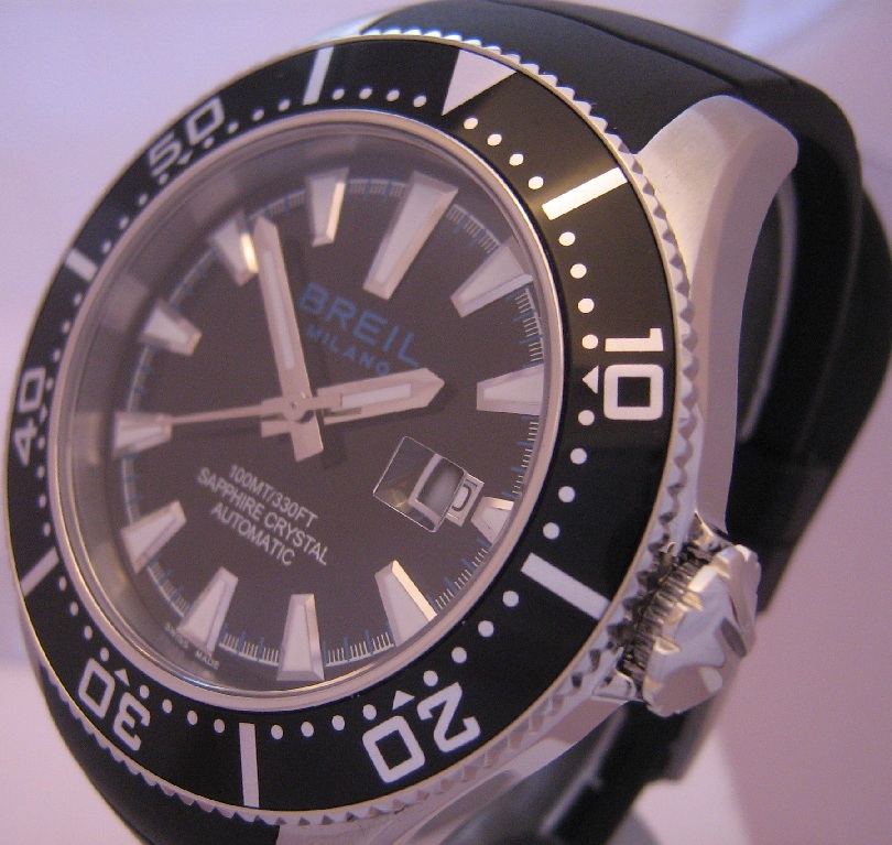Breil Milano Manta Automatic, Black Dial With Rubber Strap