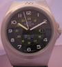 Glycine Combat Automatic Watch, Black Dial With Green Canvas/Leather Strap