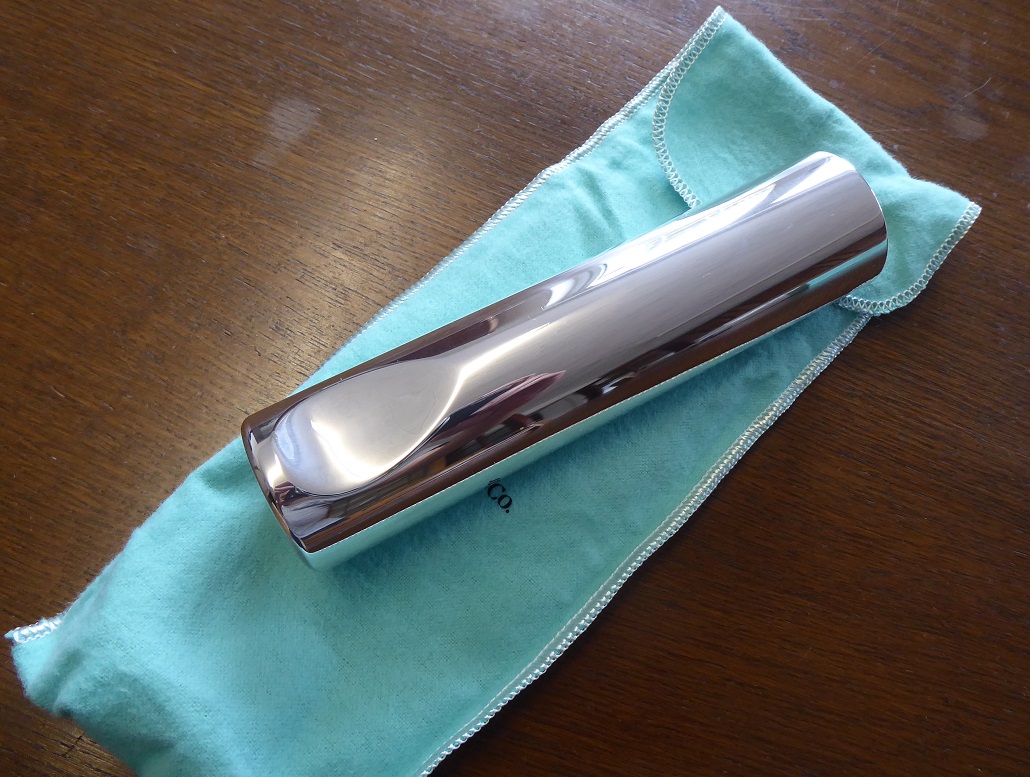 A Tiffany & Co Elsa Peretti Sterling Silver Thumbprint Bud Vase