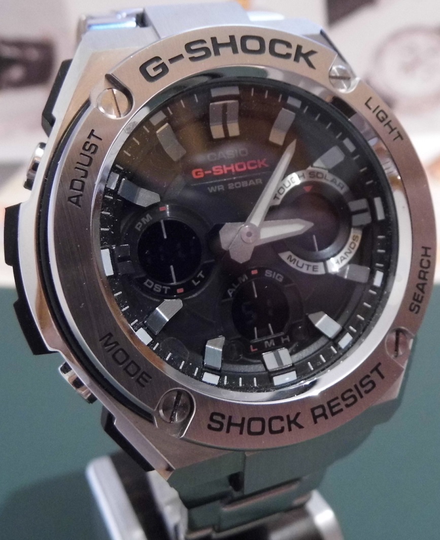 Casio G Shock GST-S110D, Black Dial, Bracelet