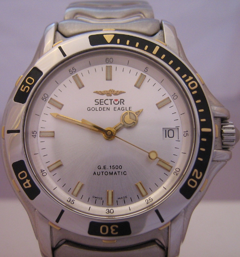Sector Golden Eagle 1500, Silver Dial With Stainless Steel Bracelet
