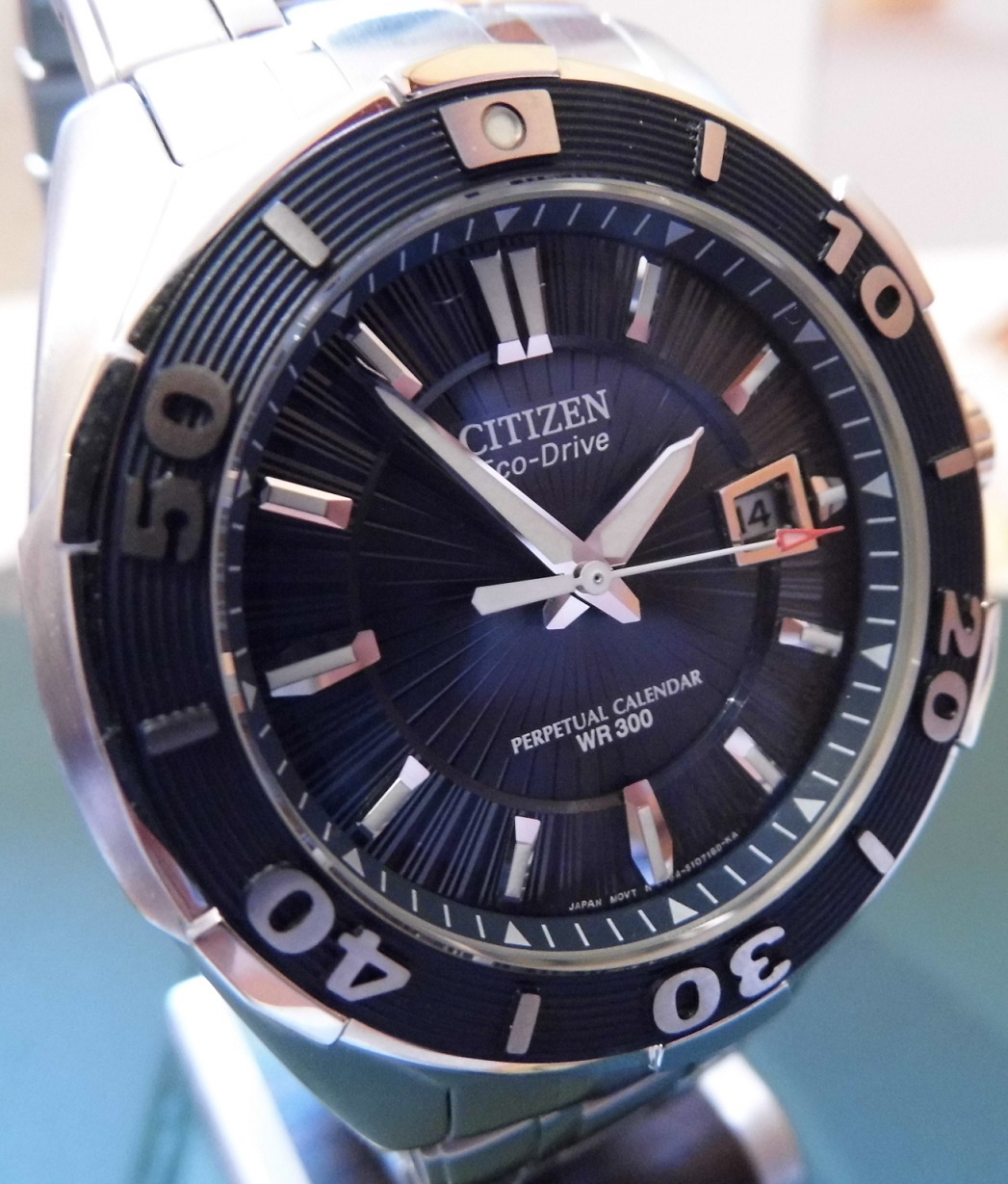 Citizen Signature Perpetual Calendar Diver, Blue Dial, Bracelet