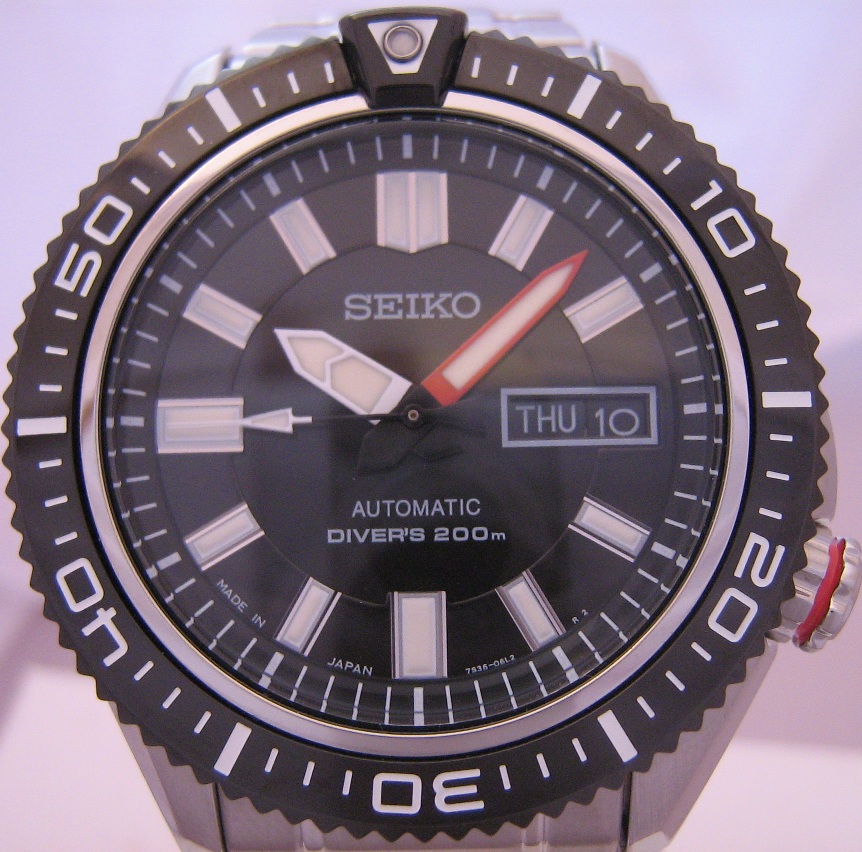 Seiko Stargate SKZ325K1 Automatic, Black Dial, Steel Bracelet