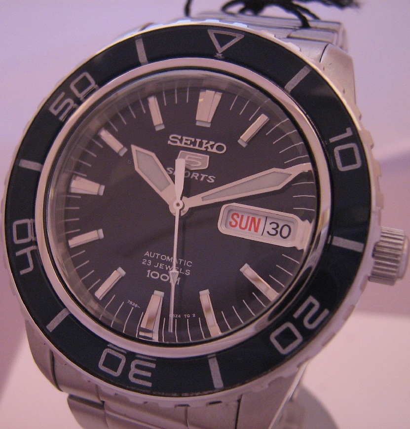 Seiko 5 Automatic Sports, Blue Dial, Steel Bracelet