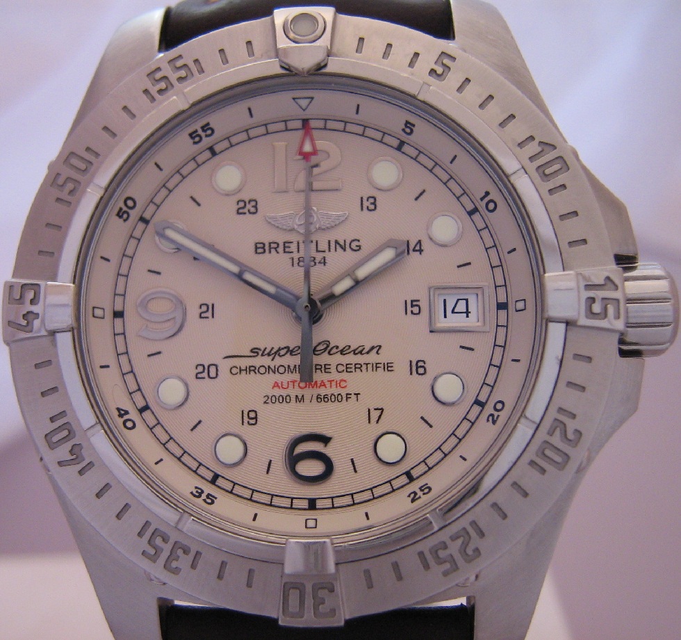 Breitling SuperOcean Steelfish, Silver Dial With Leather Strap