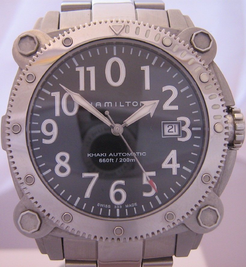 Hamilton Below Zero Automatic, Black Dial, Steel Bracelet