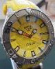 Krieger Sea Stallion Chronometer, Yellow Dial, Rubber Strap