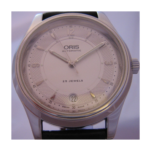 Oris Modern Classic Watch, White Dial With Black Leather Strap