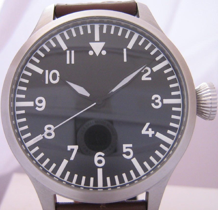 Azimuth Bombardier I, Black Dial With Leather Straps