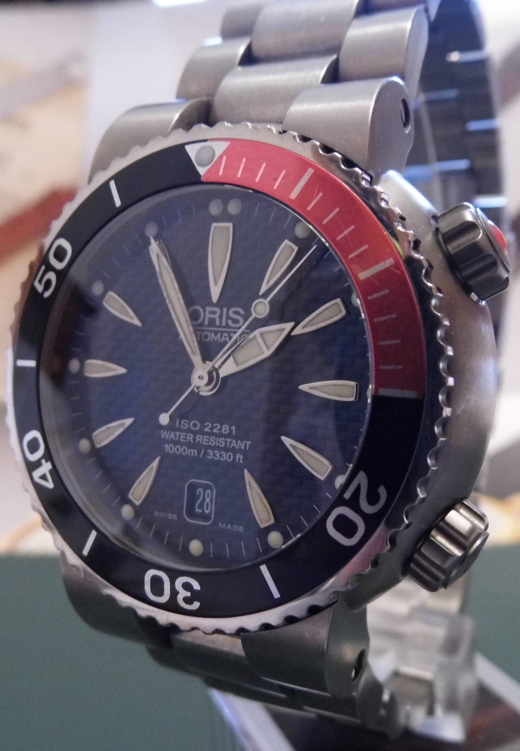 Oris TT1 Divers Titanium, Black Dial, Titanium Bracelet