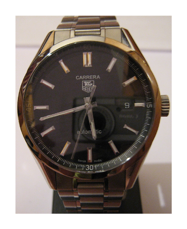Tag Heuer Carrera Automatic Watch, Black Dial With Stainless Steel Bracelet