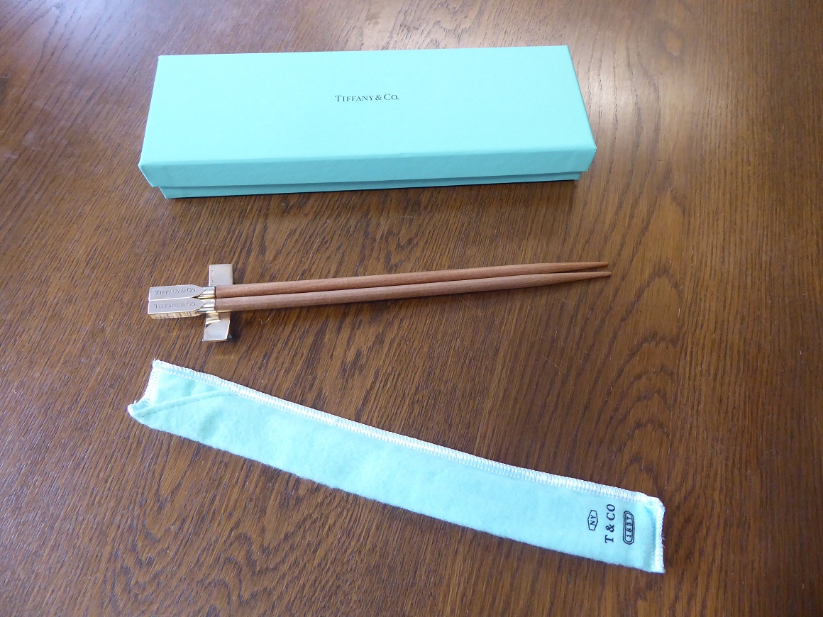 A Tiffany & Co Chopsticks Set & Stand