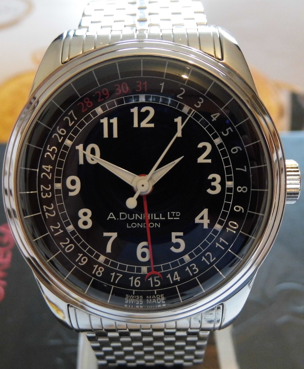 Dunhill A-Centric Automatic, Black Dial, Steel Bracelet