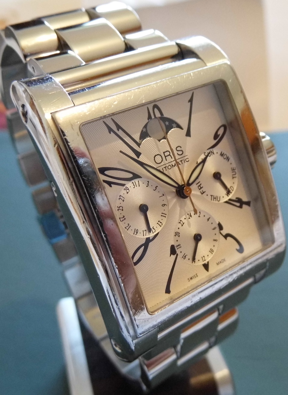 Oris Miles Complication Moonphase, Silver Dial With Bracelet