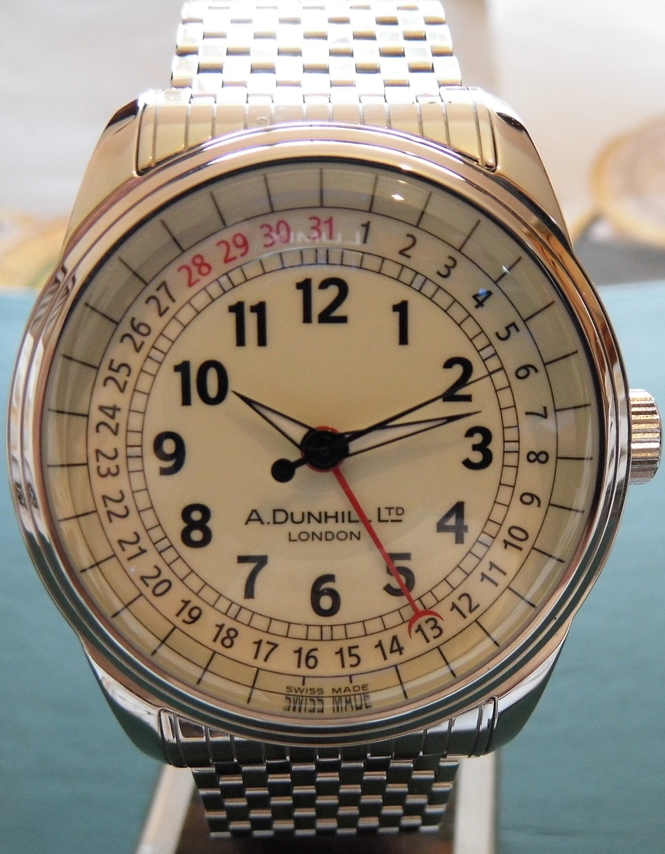 Dunhill A-Centric Automatic, White Dial, Steel Bracelet