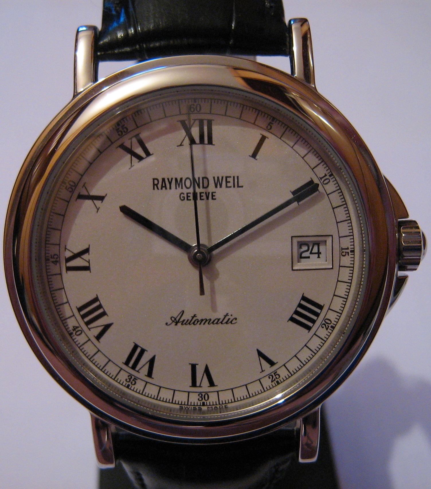 Raymond Weil Tradition Watch, White Dial With Leather Strap