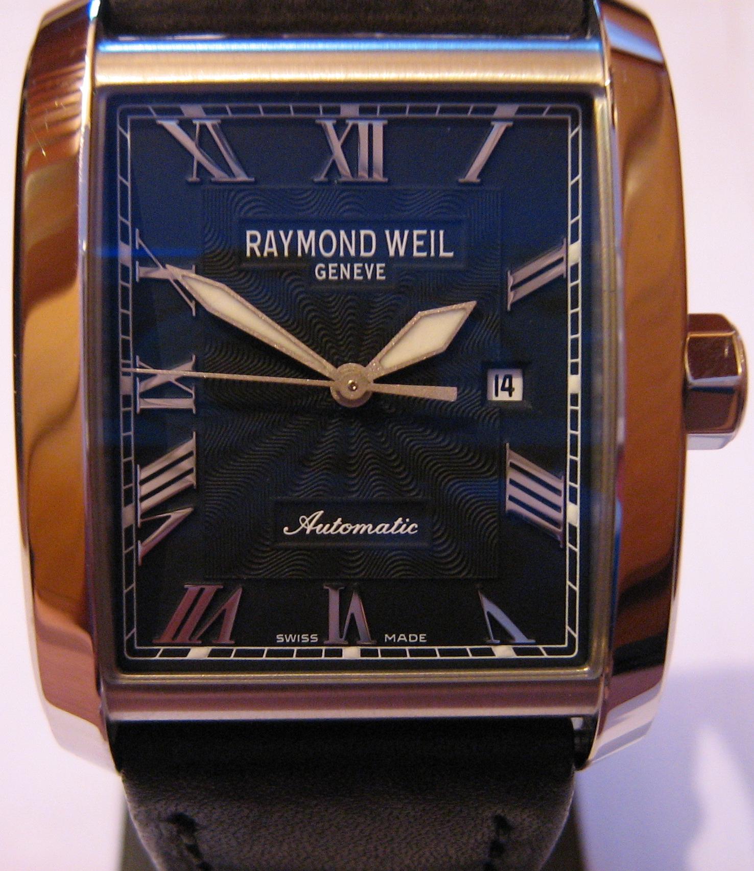 Raymond Weil Don Giovanni Automatic Watch, Black Dial With Leather Strap