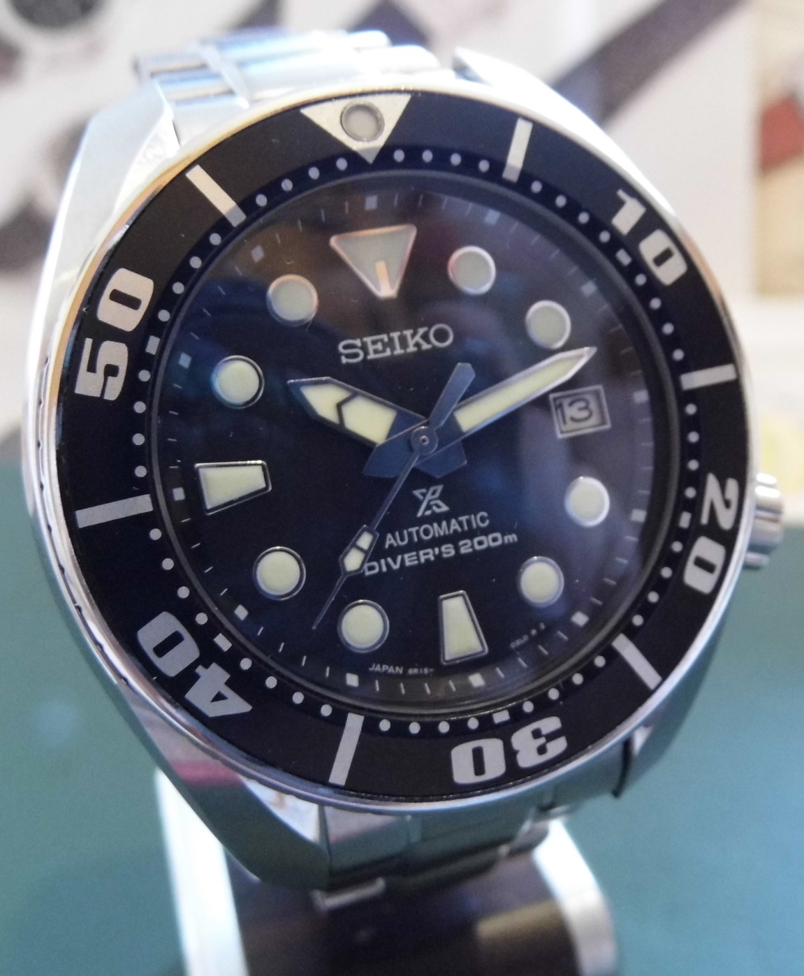 Seiko Prospex Sumo, Black Dial, Steel Bracelet