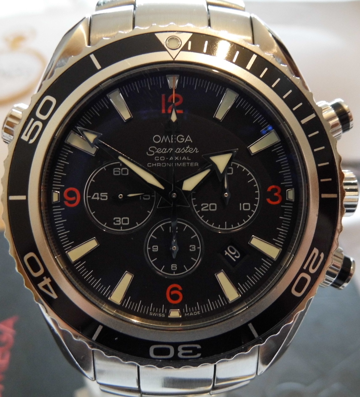 Omega Seamaster Planet Ocean Chronograph, Black Dial, Bracelet