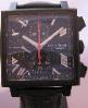 Louis Erard La Carree Automatic Chronograph, Black Dial With Leather Strap