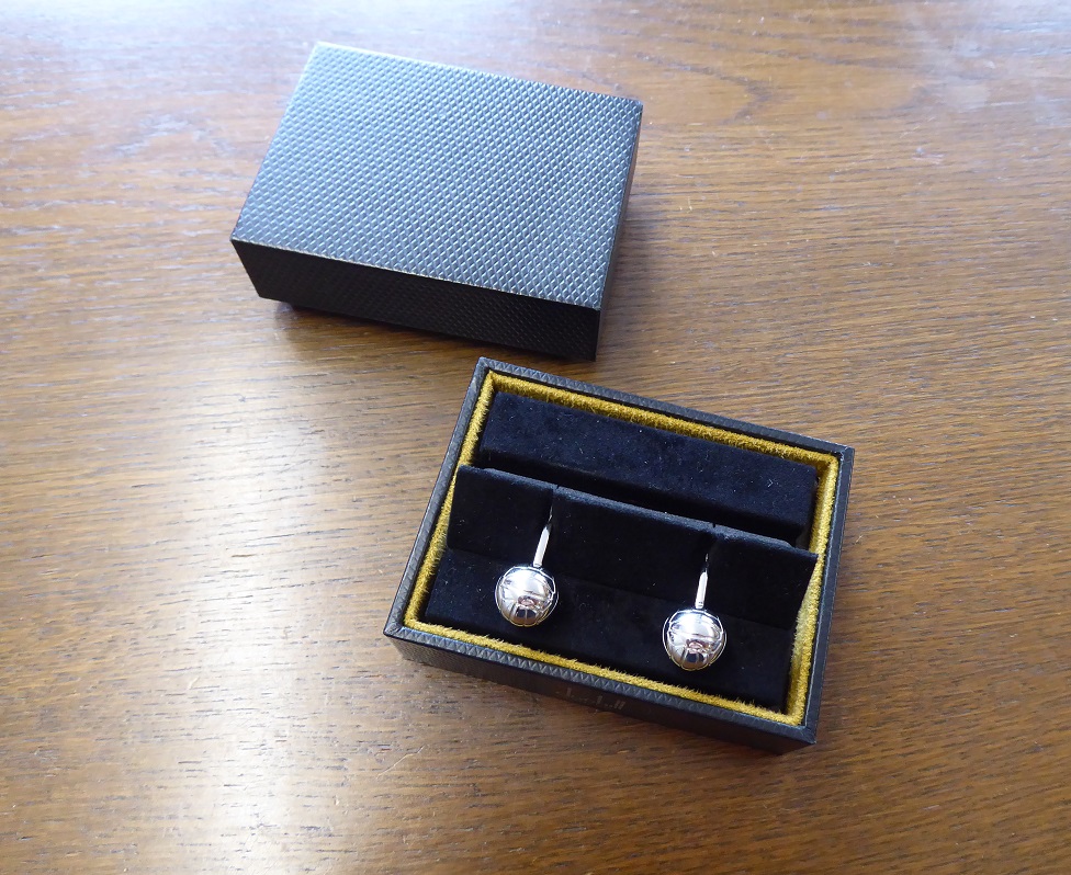 Alfred Dunhill Stainless Steel Football Cufflinks